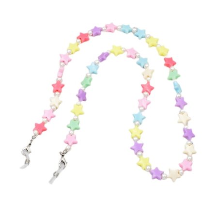 6 stk. Perler Maske Lanyard Farverige Brillekæde Solbriller H