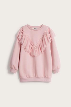 Collegepaita, jossa röyhelöt | Pinkki | Lapset | Kappahl