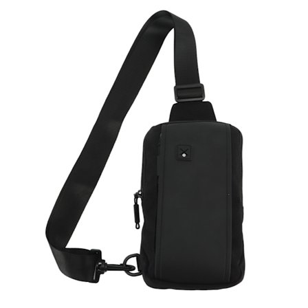 Bröstväska Outdoor Travel Sport Axelrem Ryggsäck Messenger Bag för Män Kvinnor Svart