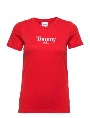 Tjw Skinny Essential Logo 1 Ss T-shirts & Tops Short-sleeved Rød Tommy Jeans