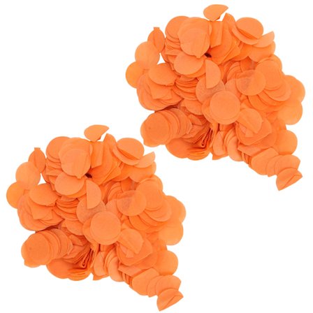 2 Påsar Orange Rund Papperskonfetti 2,5 cm Födelsedagsfest Bröllopsfestival Dekorationsmaterial