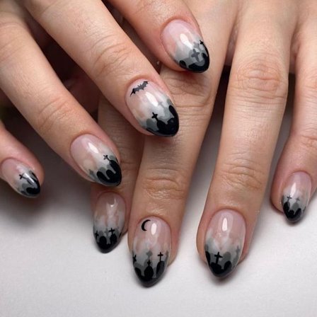 Mordely Halloween Fake Nails Ballerina False Nail