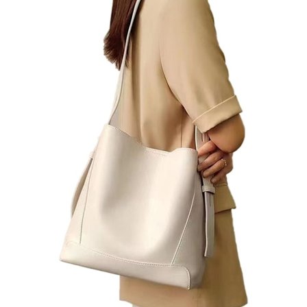 Bøtte håndveske HVIT