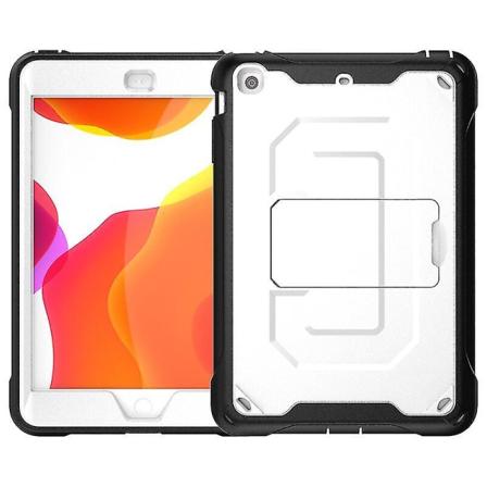 Kiiltäväpintainen kotelo iPad Mini 1/2/3:lle säädettävällä jalustalla, hunajakennomainen lämmönpoisto, täydellinen suojakotelo