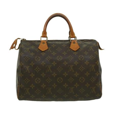 Louis Vuitton Vintage, Pre-owned Speedy 30 Monogram Handbag Bruin, Dames, Maat:ONE Size,Canvas