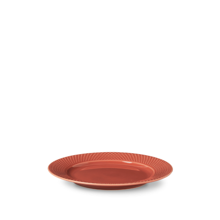 Lyngby Rhombe Color Lunsjtallerken Ø23cm_Terracotta