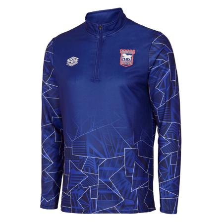 Ipswich Town Fc Herr 22/23 Umbro Half Zip Warm Up Jersey Xl Dee