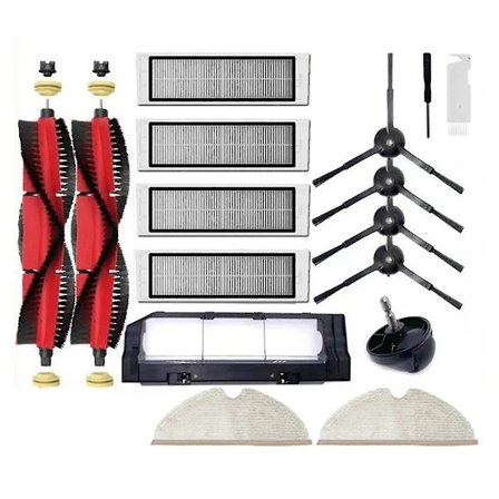 Til Xiaowa E20 E202 E202-00 E202-02 Robotstøvsuger Hovedsidebørste Hepa Filter Mop Klud Forreste Hjul