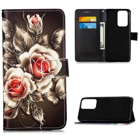 Lompakkokotelo Samsung Galaxy A33 - Ruusut