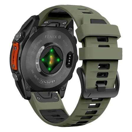 QuickFit 26mm 22mm 20mm Tvåfärgat Silikonarmband kompatibelt med Garmin Fenix 7X 7 Pro 6X 6Pro 5X 5 Plus Armband kompatibelt med Fenix 8 51 47 43mm 
