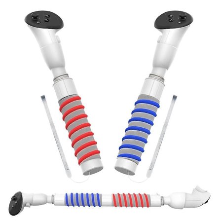 For 3 VR Golf Spillkontrollhåndtak Sklisikre Svampforlengelsesgrep Lange Pinner VR Spilltilbehør - Hvit