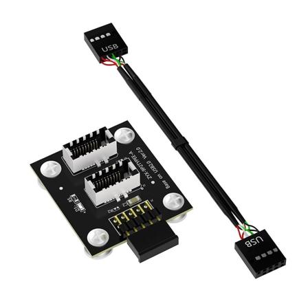 Dual USB 3.1 Etupaneelin Liitin Avaimella - Tyypin E USB 2.0 9-napaiseen Emolevyn Liittimeen Uroskaapeli