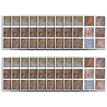 18 stk selvklebende fliser, mosaikkflis klistremerke selvklebende kjøkken backsplash baderomsflis klistremerker dekor vanntett skin stick PVC fliser 