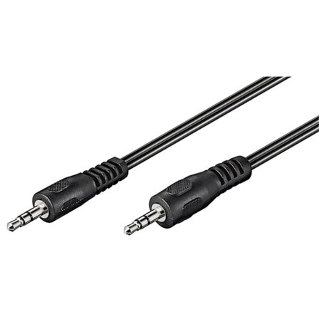 Ljudanslutningskabel AUX, 3,5 mm stereo, Platt kabel