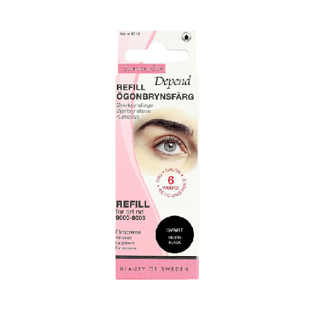 Depend Refill Ögonbrynsfärg Lösögonfransar & färgning Unisex Svart ONESIZE