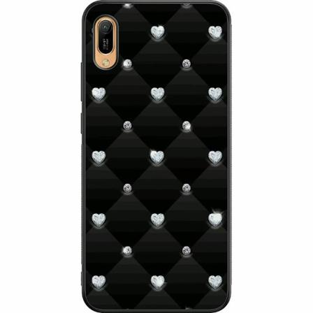 Huawei Y6 (2019) Svart Skal Bling Heart