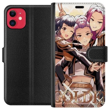 Apple iPhone 11 Tegnebogsetui K-Pop Demon Hunters guld sort anime trio kpop e-sport inspireret design kraftfuld stil