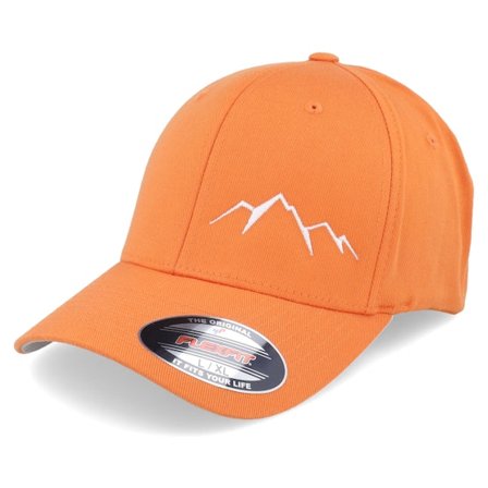 Wild Spirit - Oranje flexfit Cap - Small Mountain White/Orange Flexfit @ Hatstore