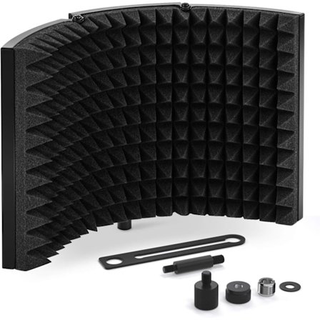 Mikrofon Isolations Skærm, Lydabsorberende Skum til Studie Mikrofon