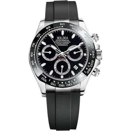 Avslappet Kvartsklokke for Menn Mote Rustfritt Stål Armbåndsur Lysende Analogt Armbåndsur Vannresistent Dato Kalender Klokke Svart Black