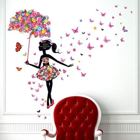 Romantiske dansende piger aftagelige vægklistermærker aftagelige vægklistermærker