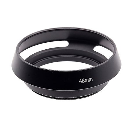 48 mm metall-objektivhuv för objektiv med 48 mm filtergänga, för Canon Ql17 Giii-kamera, Leica R35 F2/f2.8, R50 F1.4-objektiv etc.