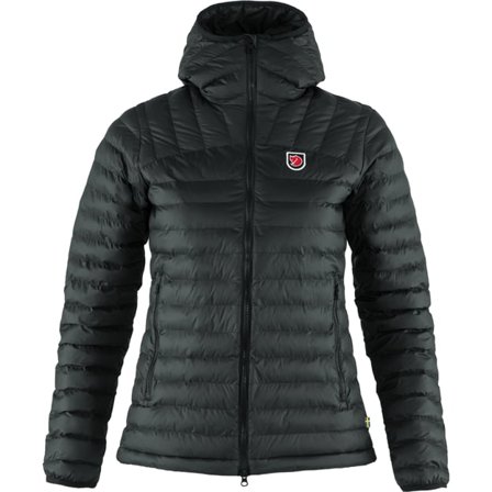Fjällräven Women's Expedition Lätt Hoodie Jacket in Black | Size: XS, Recycled Polyester