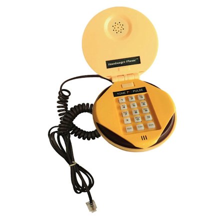 Søt Emulational Cheeseburger Hamburger Telefon Ledning Fasttelefon Bordtelefon for Hjemmekontor Dekor