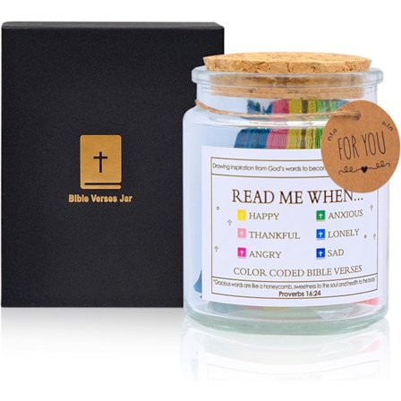 Bibelverser i en burk Glas Läs mig när Bön Bibelverser Burk Mini Bibelverskort Glasflaska Skriftkort Kristna Gåvor