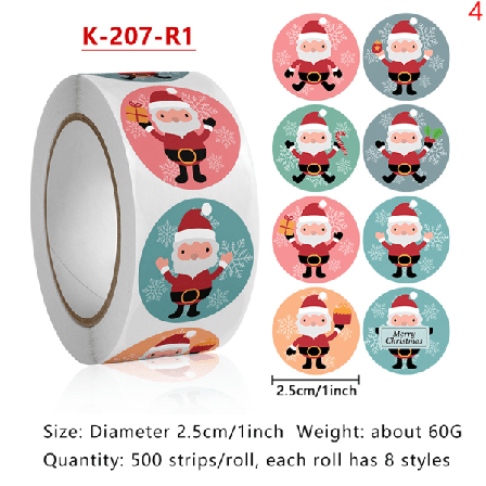 500 St Cartoon Merry Christmas Sticker Dekorativa Klistermärken För