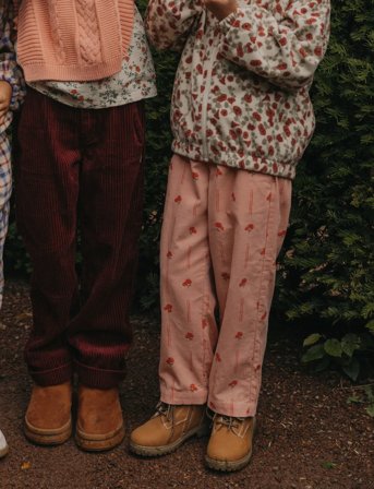 Garbo&Friends Micro Corduroy Trousers Baby - Pink - 86/92