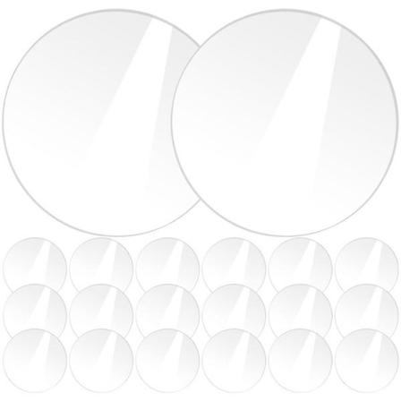 20 stk Runde Akrylplater Klare Transparente Platepanel DIY Kunst Håndverksprosjekter Transparent 10X10X0.1CM Transparent 10X10X0.1CM