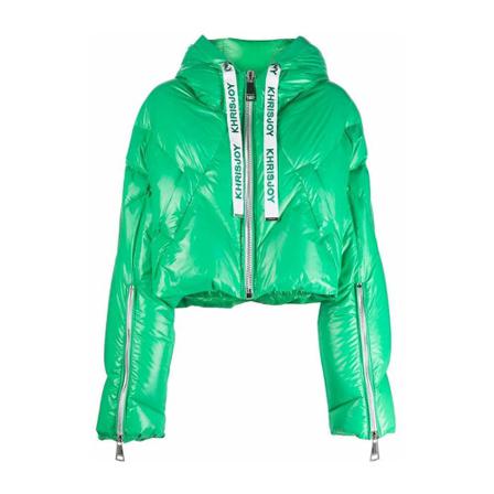 Khrisjoy Khris Shiny Cropper Puffer Grøn, Dame Dunjakker