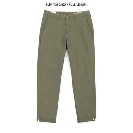 2023 Höstnya avsmalnande byxor Herr Basic Bekväma chinos Smart Causal högkvalitativ garderob Essential byxor Light Army Green ST 34