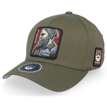 Bearded Man - Grün Flexfit Cap - Cap Man Modern Olive Flexfit Wooly Combed Flexfit @ Hatstore