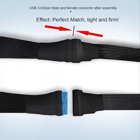 Motherboard USB 3.0 19PIN Header 1Til2 Forlænger Splitter Kabel 19Pin 20Pin Forlænger Header Adapter Kabel 15Cm