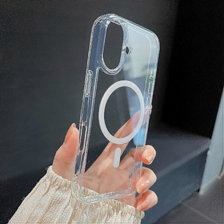 Kompatibel med iPhone 17 Deksel Kompatibel med MagSafe TPU Akryl 2.5mm Klar Telefon Cover-lingling}