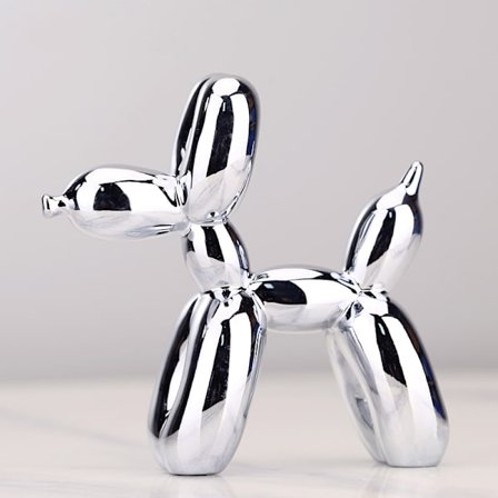 Nordisk Resin Hundehåndverk Elektroplettering Ballong Hund Skulptur Hjem Dekorasjoner Moderne Stue Skrivebord Ornament[mo]