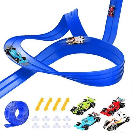 5 Meter DIY Fleksibelt Bilbane Racing Sæt til små Indendørs Udendørs Leg