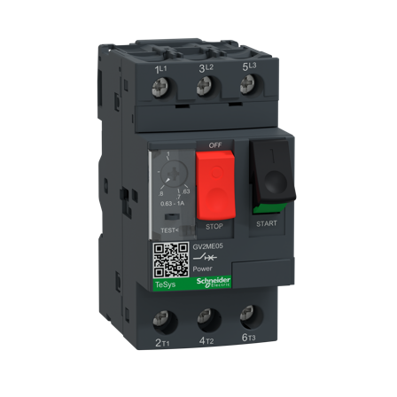 Schneider Electric GV2ME05 Motorvernebryter 0,63–1 A, Elfordeling & strømforsyning