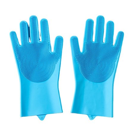 Magiske silikonshansker, svarte 1 stk silikonskålshansker,