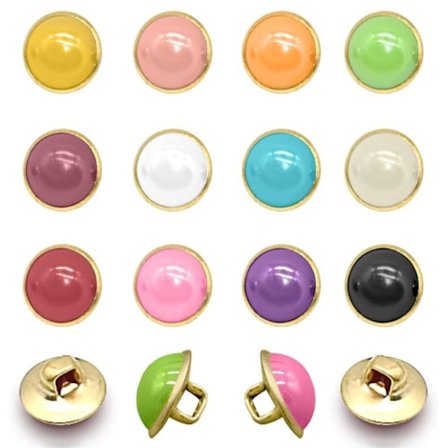 120 kpl Pearl Buttons Half Dome Cap napit Pienet Pearl napit
