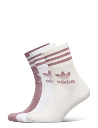 Mid Cut Crew Socks 3 Pairs Underwear Socks Regular Socks Vit Adidas Originals