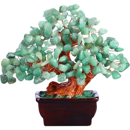 Livets tre stein Feng Shui ornamenter for lykke og rikdom Crysta