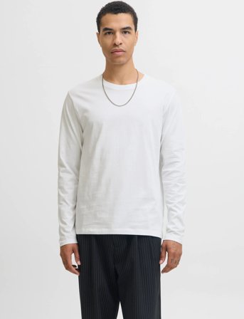 Jack & Jones Jjeorganic Basic Tee Ls O-Neck Noos - White - XL
