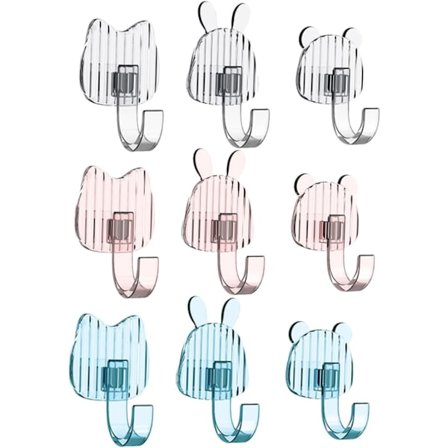 Veggkroker for oppheng med dyredesign, selvklebende kroker, veggoppbevaringskroker, multifunksjonelle for hjemmeinnredning