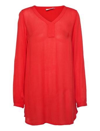 Amber V-Neck Tunic Red Kaffe