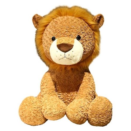 Söt plysch liten lejon docka sittande ställning stor lejon trasa docka barn följeslagare stor kudde födelsedagspresent pojke