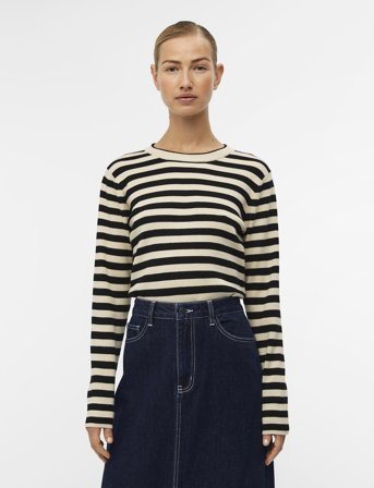 Object Objester Sli L/S Knit Pullover Noos - Beige - L