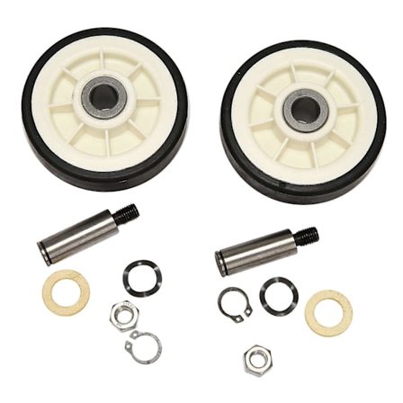 2 STK Tørketrommel D Støtterulle og Aksel for 303373, 12051541, ER303373K, 303373K